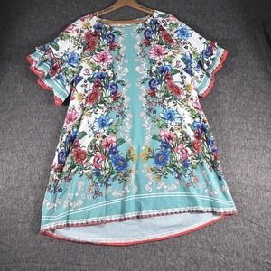 Umgee Floral Dress Women's Flare Ruffle Sleeves Festival Boho Lightweight Size M